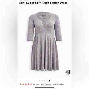 Mini super soft plush skater dress 1X